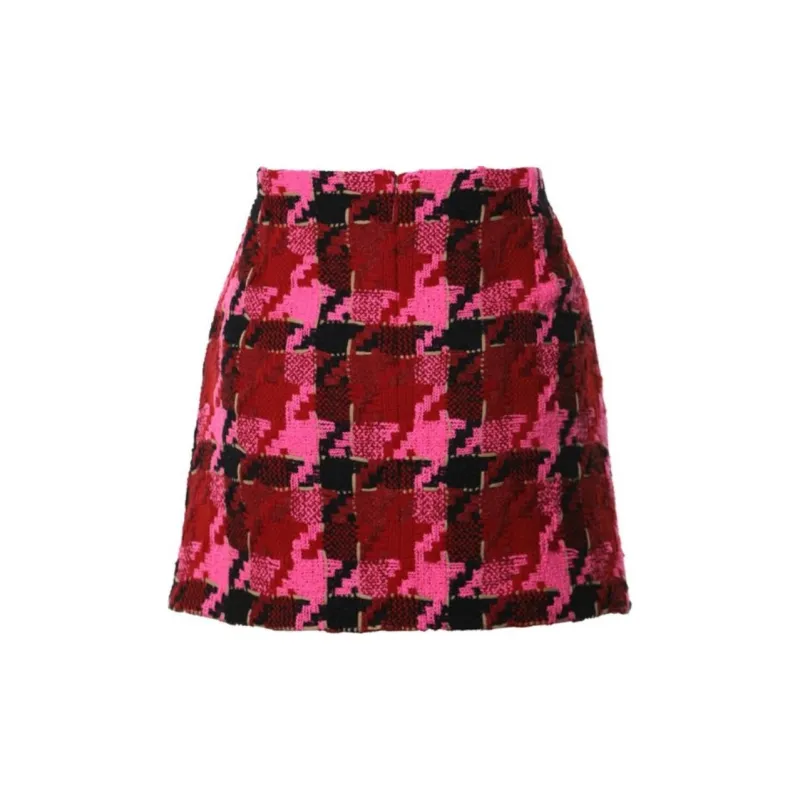 FANSIZHE Casual Short Skirts Women's Red-1