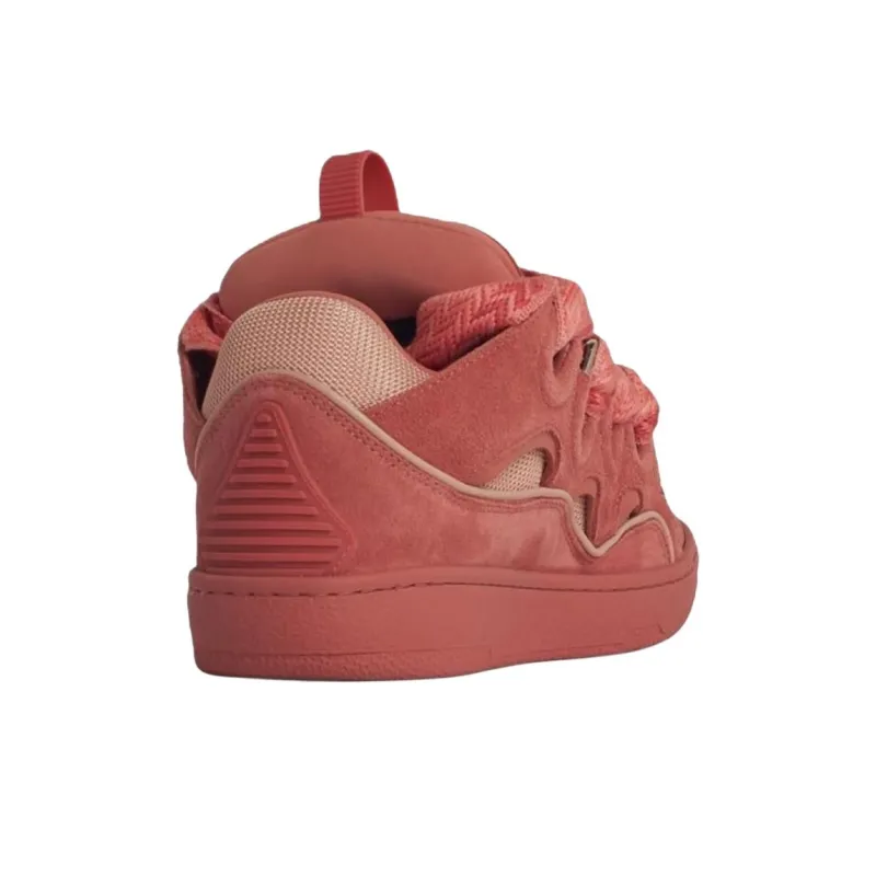 Lanvin Curb Low-Top Skateboard Shoes Women's Pink-3