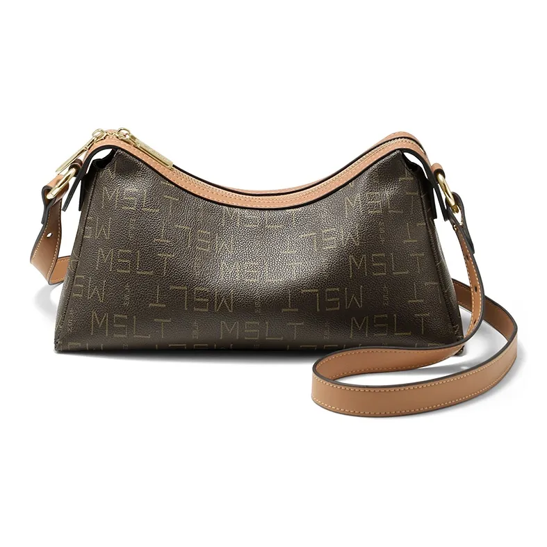 MashaLanti PVC With Synthetic Leather Shoulder Bag Crossbody Bag Women's Coffee & Tea Brown-3