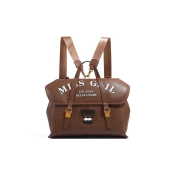 MISS GAIL Artificial Leather Backpack Women's Brown