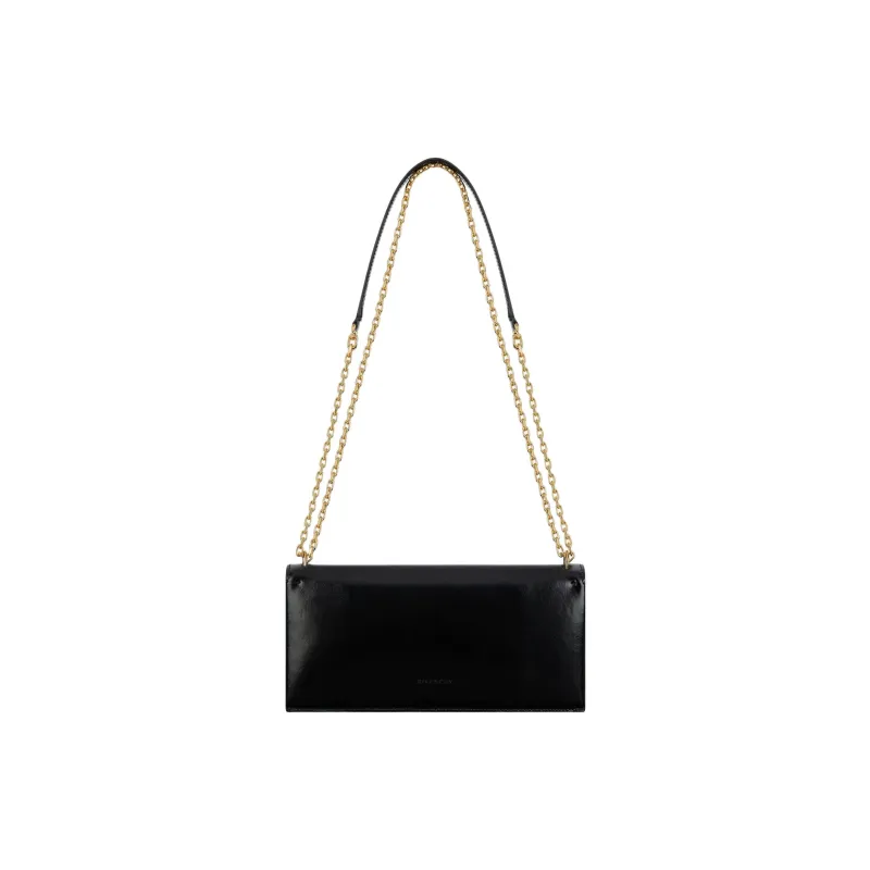 Givenchy 4G Liquid Calfskin One Shoulder Clutch Women's Black-3