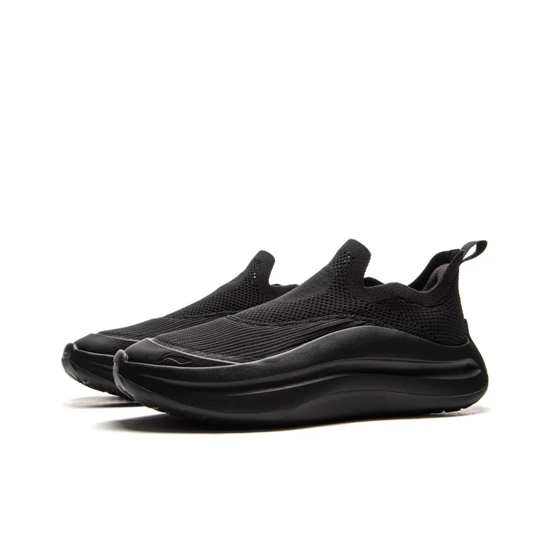 LiNing Cushioned Anti-Slip And Wear-Resistant Lightweight Low-Top Casual Shoes Men's Night Black-2