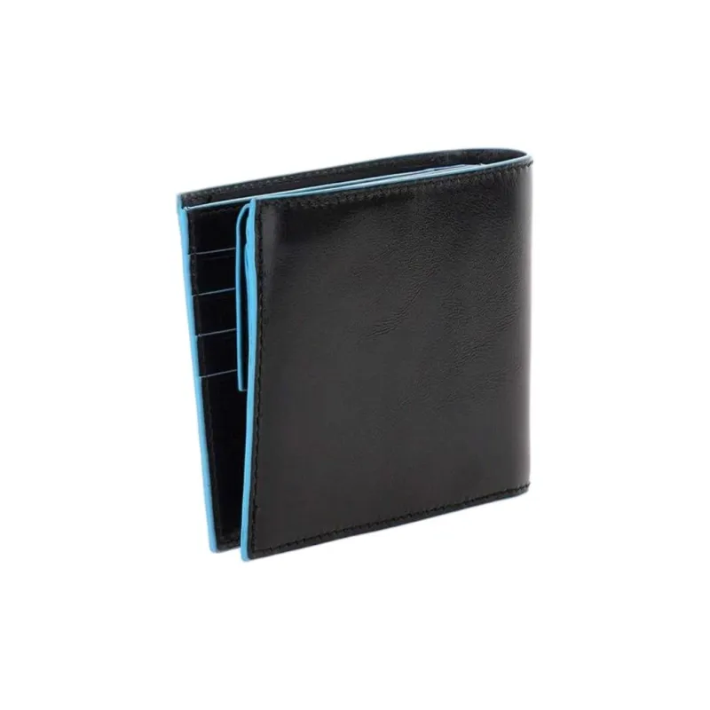 PIQUADRO Leather Wallet Men's Black-1