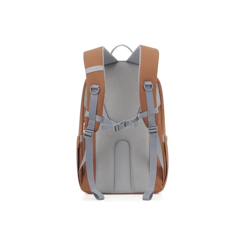 OIWAS Fabric Backpack Regular Unisex Orange/Light Blue/Dark Blue-5