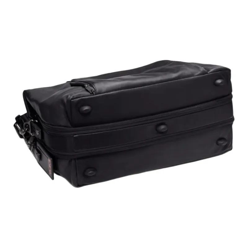 TUMI Leather Travel Bag Unisex Black-4