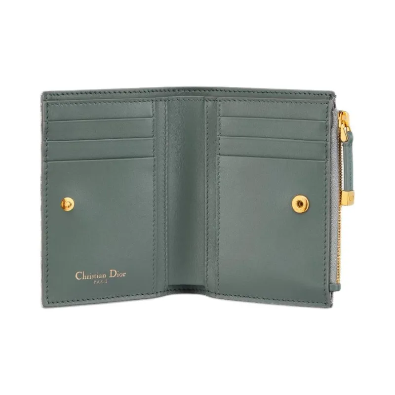 DIOR 30 Montaigne Cotton Card Holder Women's Light Gray-4
