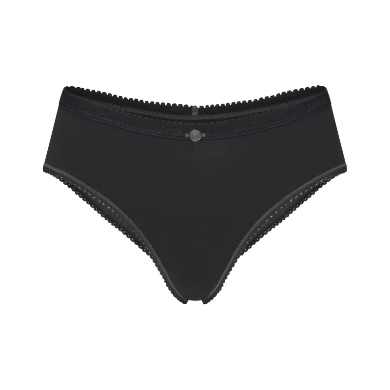 SKIMS SS25 LIGHTWEIGHT COTTON LOGO PICOT HIPSTER Underpants Women's 1 Pack SOOT/Smoke Gray-0