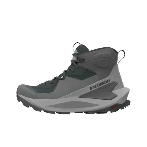 SALOMON Elixir Abrasion Resistant High Top Trekking Shoes Women's Flint Gray