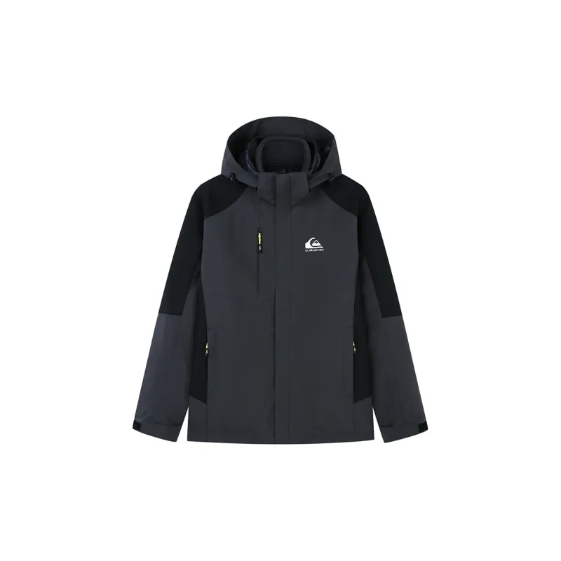 Quiksilver Hiking Water-Resistant Windproof Water-Repellent Rainproof Windbreaker Jacket Unisex-10