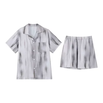 Qin Jing Pajama Set Unisex Gray