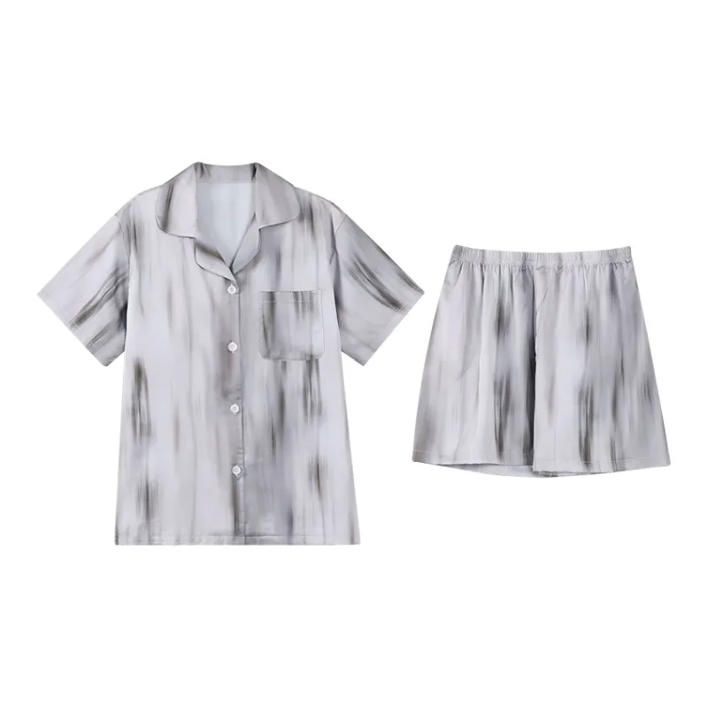 Qin Jing Pajama Set Unisex Gray-0