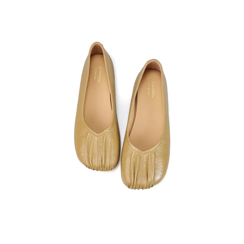 Joy&Mario Casual Single Shoes 1.5cm Women's Apricot-2