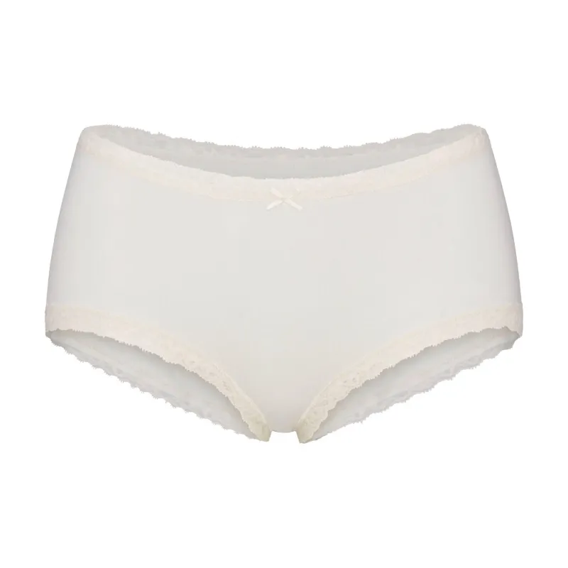 SKIMS SS25 LIGHTWEIGHT COTTON LACE BOY SHORT Underpants Women's 1 Pack MARBLE/Marble-0