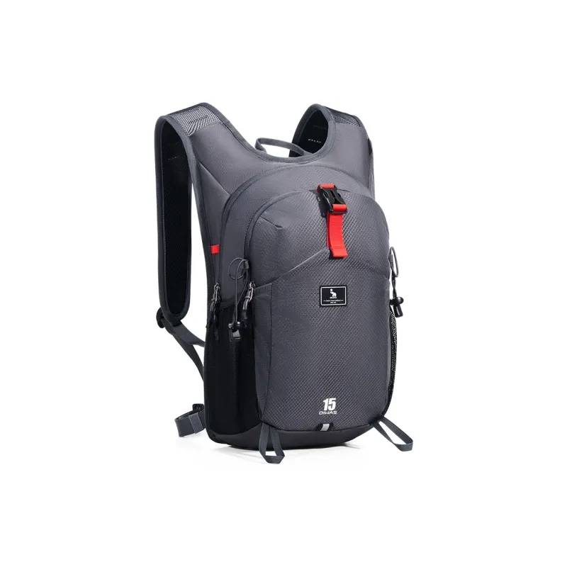OIWAS Fabric Backpack Unisex Black/Dark Blue/Dark Gray-12