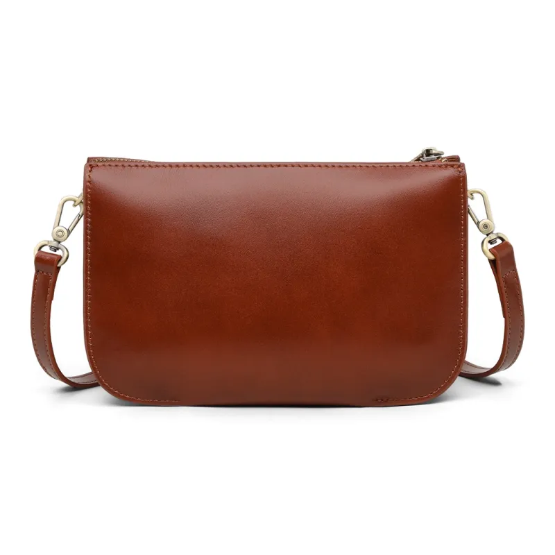 MILLIE'S Cow Leather Underarm Shoulder Bag, Crossbody Bag, Small Square Bag Regular Women's Brown-3