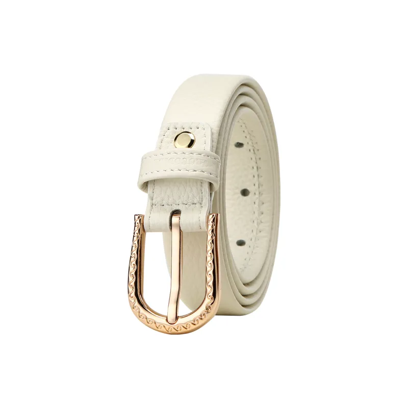 Crocodile Top Grain Cow Leather Leather Belts Women's 2.4cm-7