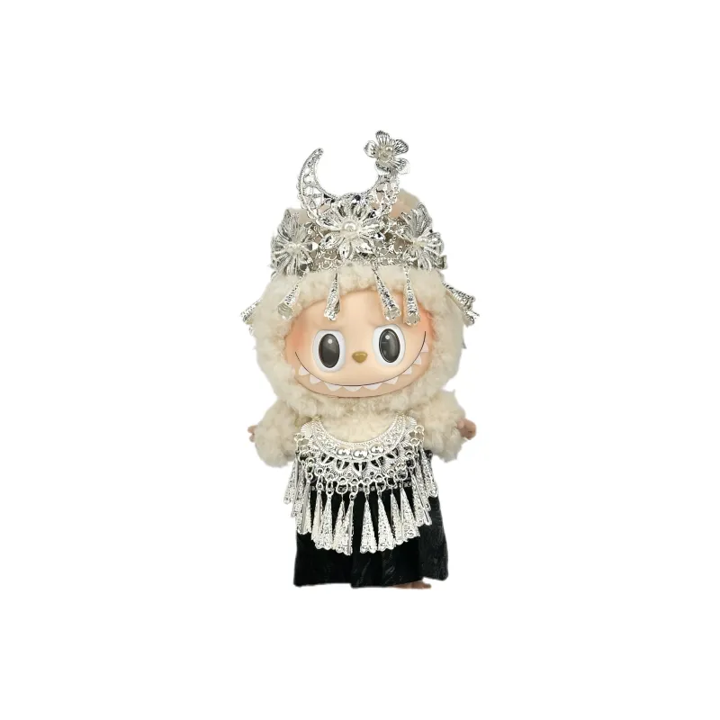 [Modified Doll] POP MART Labubu THE MONSTERS Heartbeat Macaron Collection, Miaojiang Girlish, Cute Hang Tag Box 17CM-0