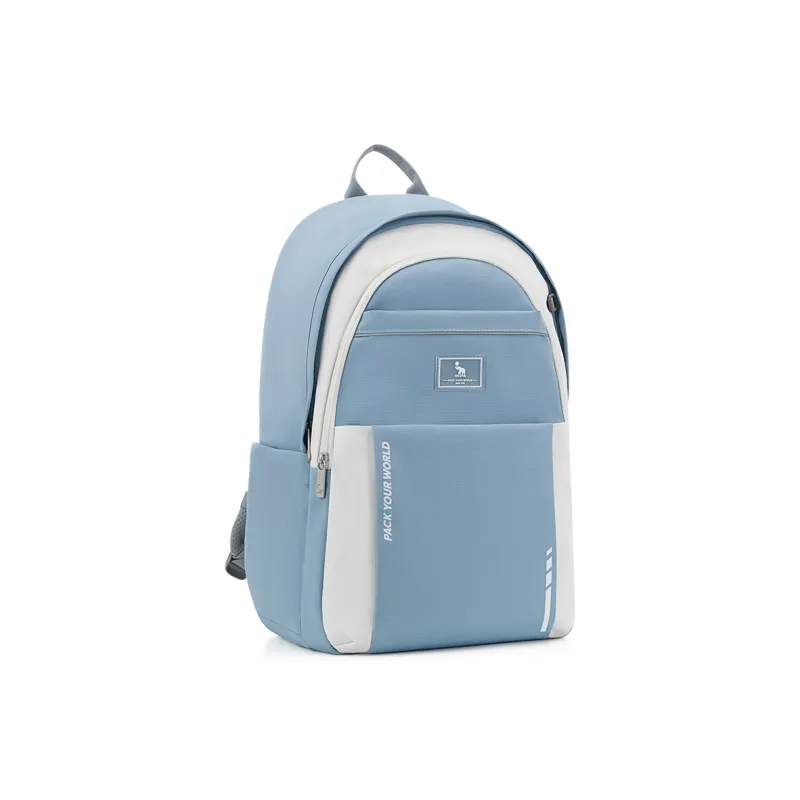 OIWAS Fabric Backpack Regular Unisex Orange/Light Blue/Dark Blue-8