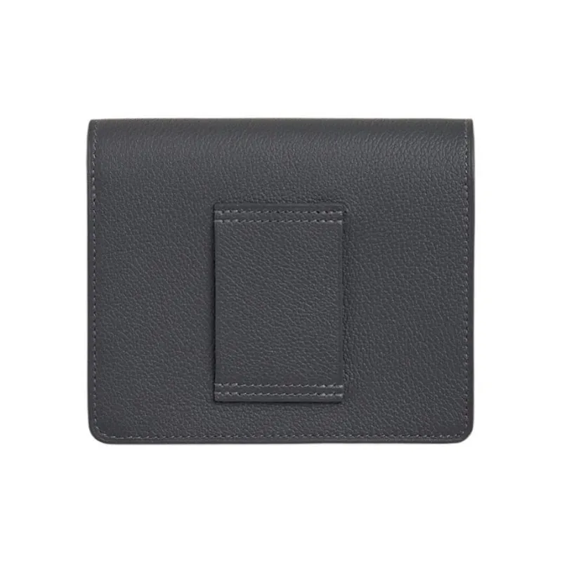 HERMES Roulis Evercolor Calfskin Fanny Pack Coin Purse Wallet Women's Slate Gray & Glacier Blue-2