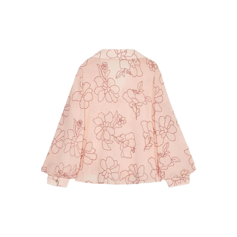 ZARA Shirt Women's Light Peach Pink-1