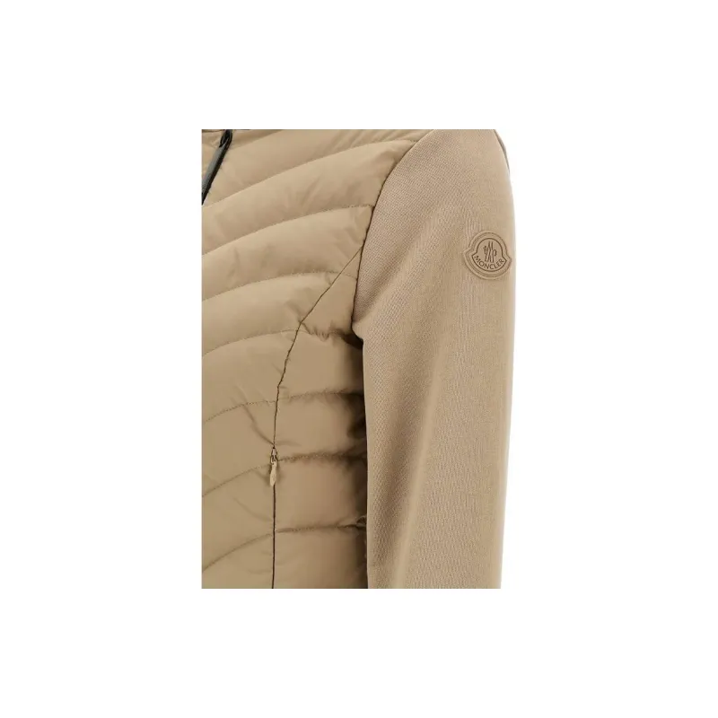 Moncler Padded Diagonal Quilted Zip Up Jacket-3