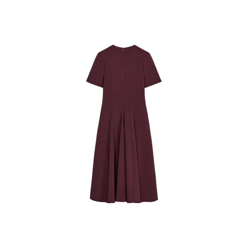ZARA ZW Series Short Sleeved Dresses Women's Burgundy-1
