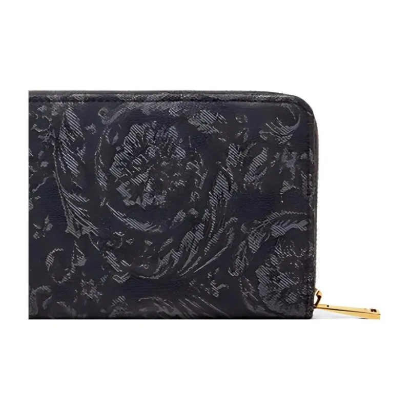 FANSIZHE Barocco Canvas Wallet Women's Black-4