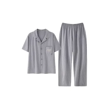 MADALLO Pajama Set Men's Medium Gray
