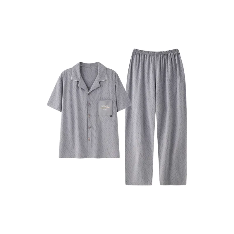 MADALLO Pajama Set Men's Medium Gray-0