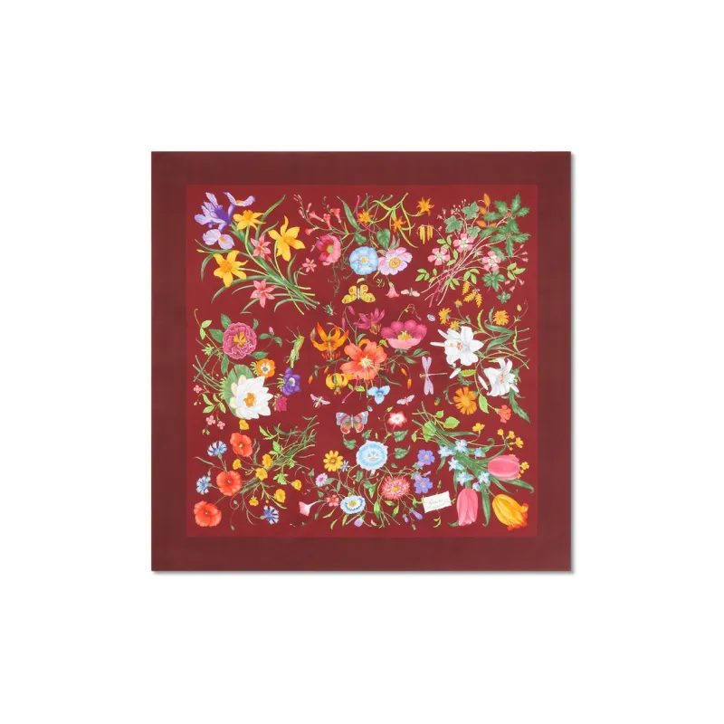 GUCCI Silk Silk Scarves Women's Red-0