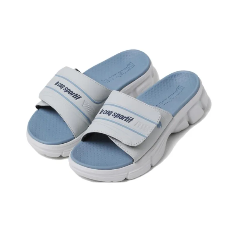 Le Coq Sportif L2K Slip Resistant Abrasion Resistant Slide Slippers Unisex Gray Blue-1