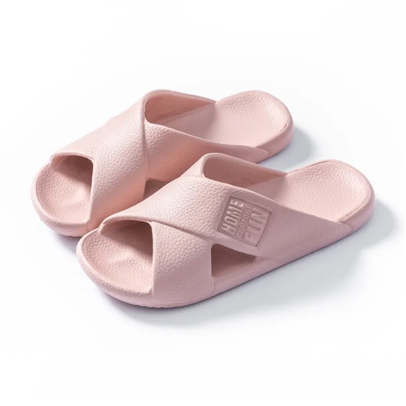 Golofi Home EVA Textured Slippers Summer Indoor Bathing Soft Sole Slip Resistant Lightweight Bathroom Slippers-2