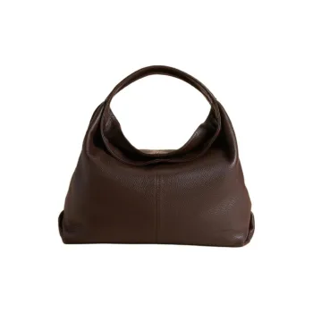 Manu Atelier Calfskin Shoulder Bag Crossbody Bag Handbag Women's Dark Umber