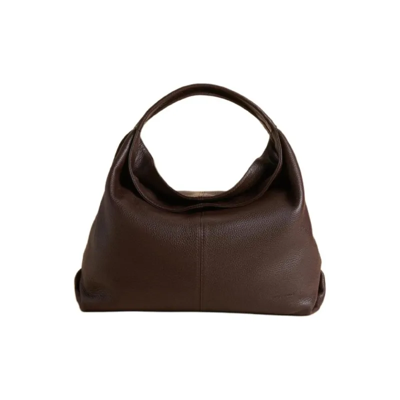 Manu Atelier Calfskin Shoulder Bag Crossbody Bag Handbag Women's Dark Umber-0