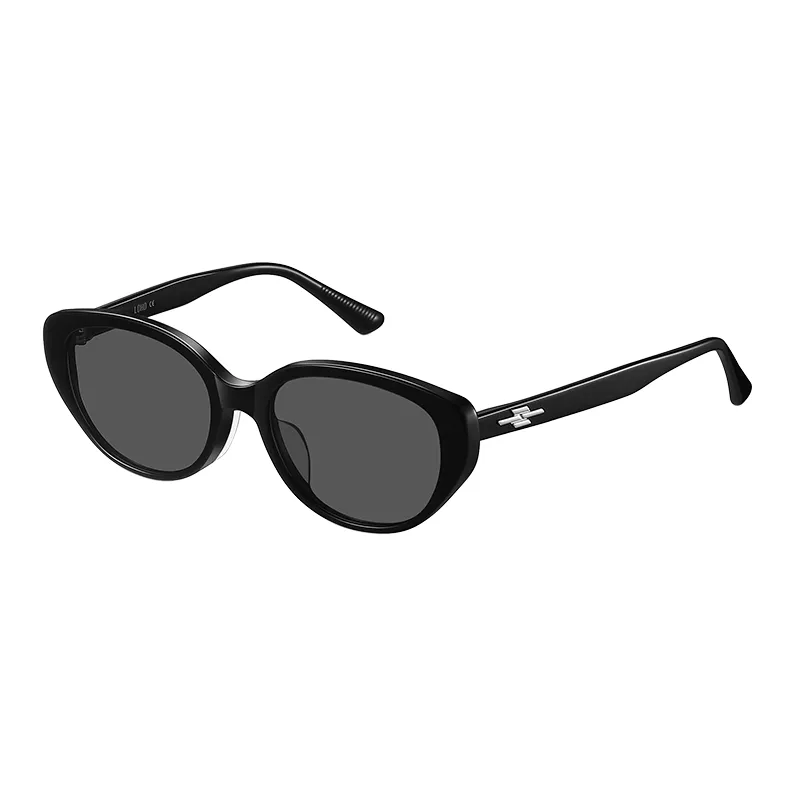 LOHO Plate Frame Cat Eye Sunglasses Unisex Pink White-4