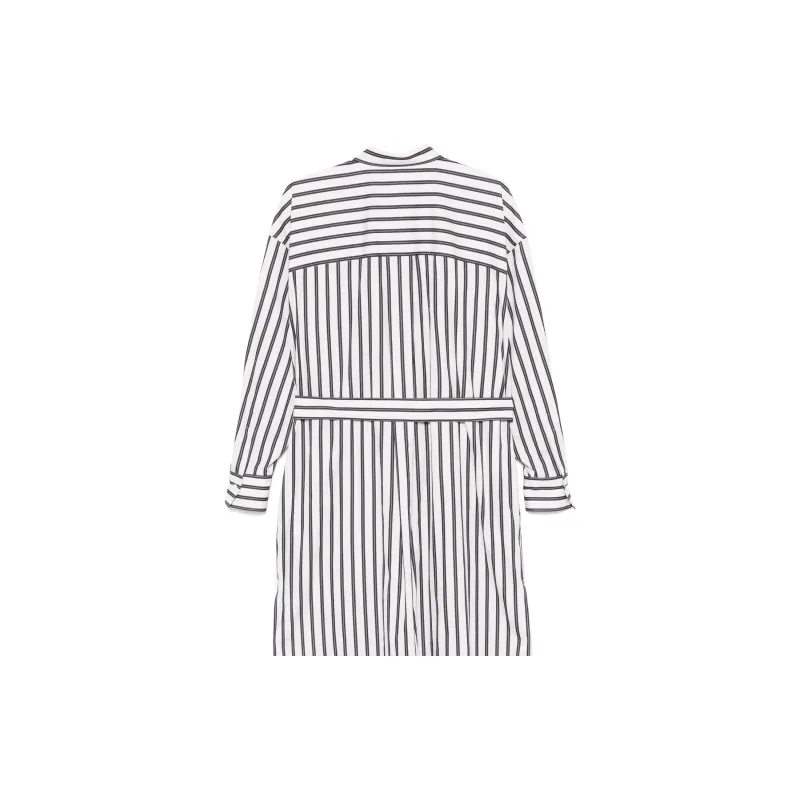 Brunello Cucinelli Floral Embroidered Belted Shirt Dress-2