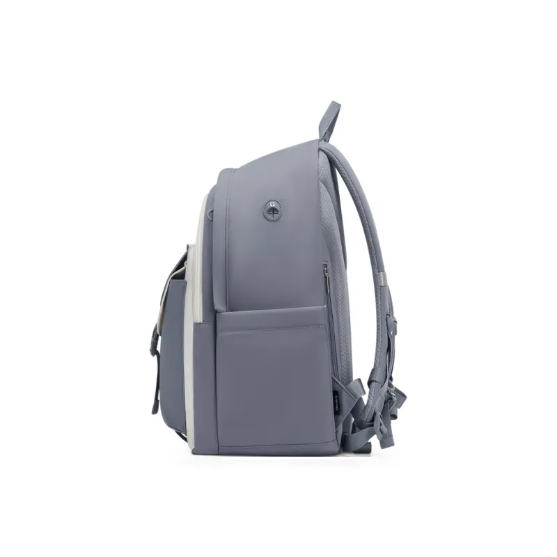 OIWAS Fabric Backpack Unisex Light Purple/Light Gray-9