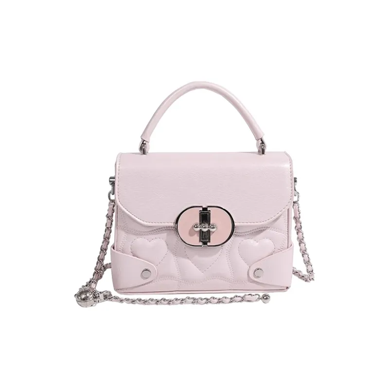 Jade En Plus PU Handbag Regular Women's Ballet Pink/Deep Black/Mist White-1