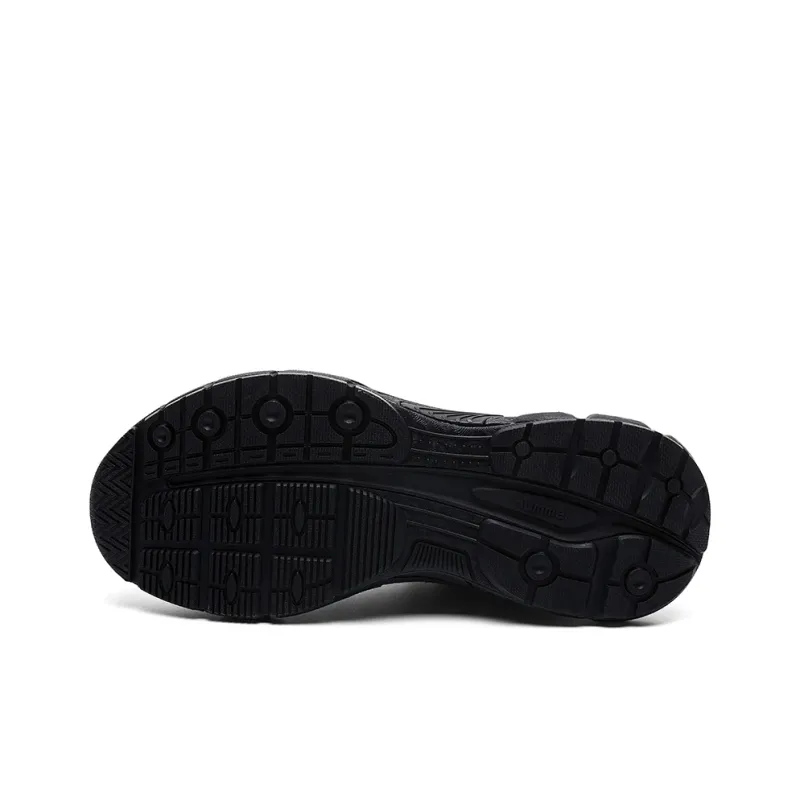 Hummel Cushioned Anti-Slip Wear-Resistant Lightweight Height Increasing Low-Top Chunky Sneakers Men's Black-4