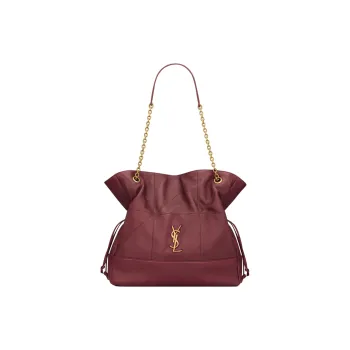 SAINT LAURENT Jamie Lambskin Tote Bag Shopping Bag Shoulder Bags Women's Bordeaux Red