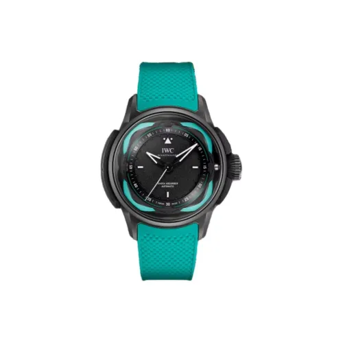 IWC Automatic Mechanical Movement Men's Watches Watch 44mm Black Dial Titanium Watch Case Rubber Strap