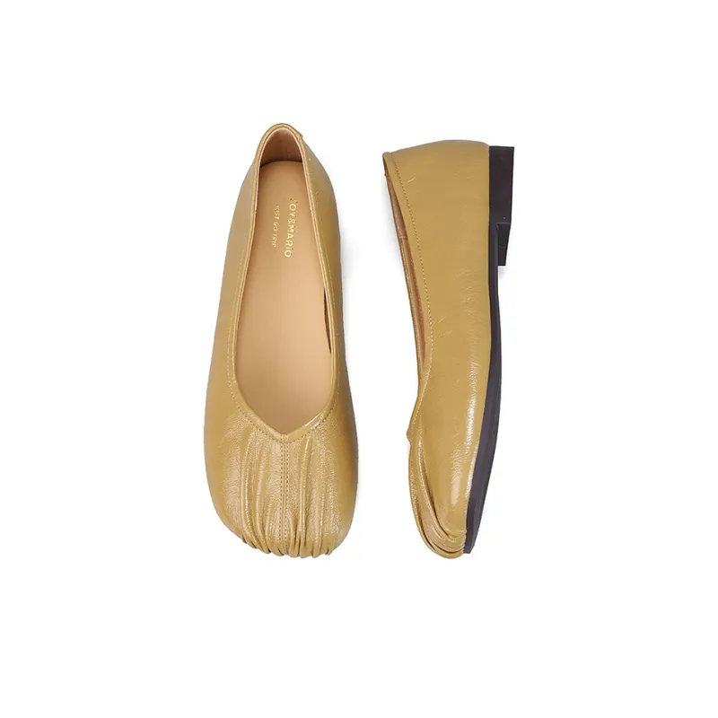 Joy&Mario Casual Single Shoes 1.5cm Women's Apricot-4