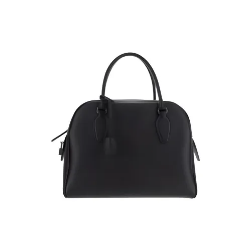 THE ROW Leather Bowling Bag Handbag Women's Black