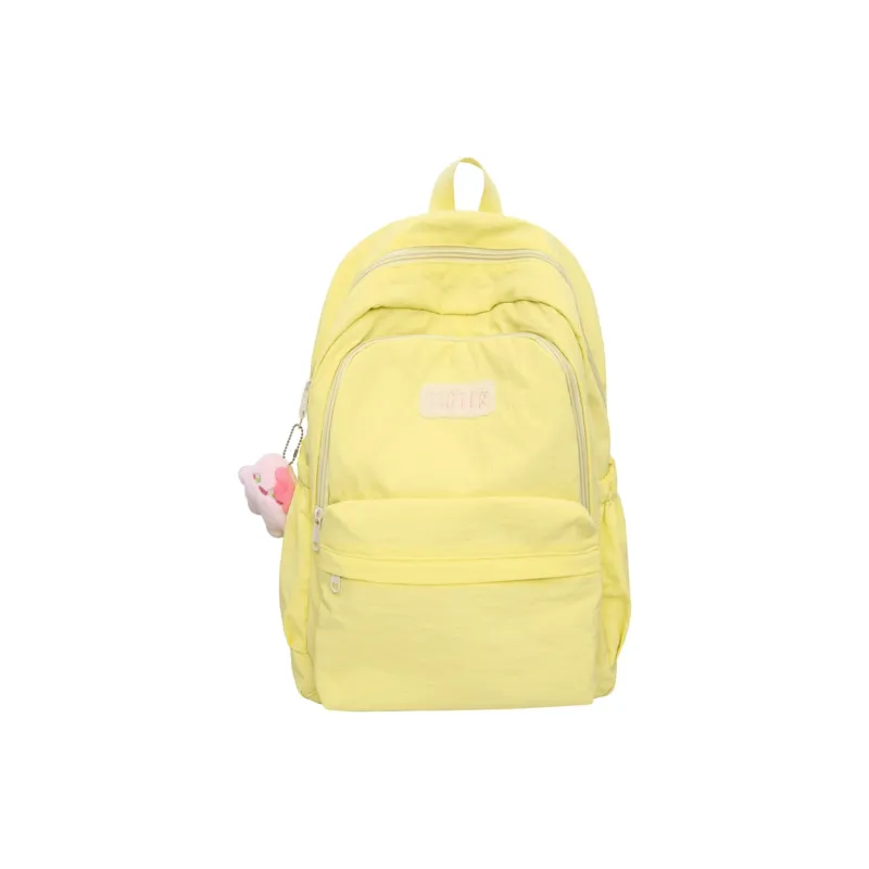 BSELEON Nylon Laptop Backpack Large Size Unisex Black/White/Pink/Yellow/Green/Blue-5