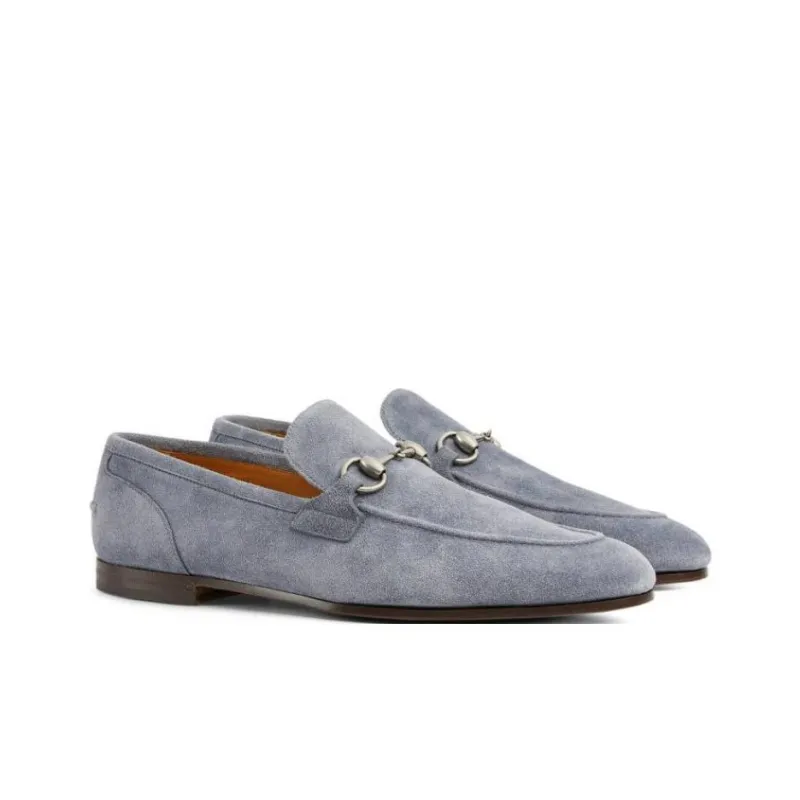GUCCI Jordaan Loafers Men's Dark Gray-2