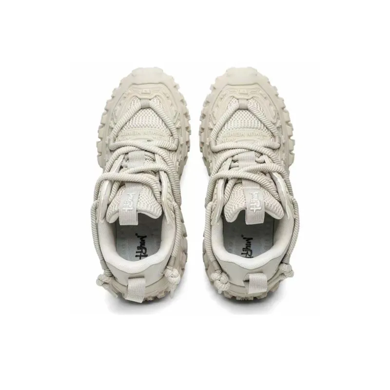 ORD Anti Slip Wear Resistant Breathable Lightweight Height Increasing Low Top Chunky Sneakers Unisex Beige-5