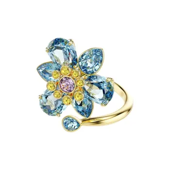 Swarovski Faux Crystal Rings Women's Blue