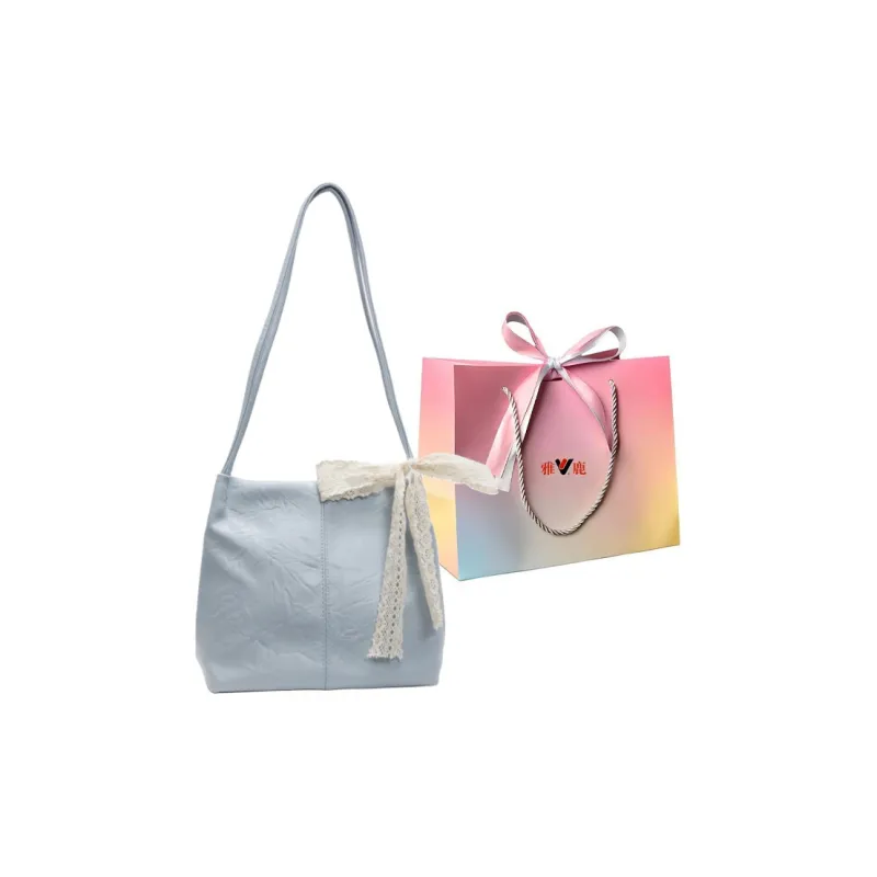 Yalu PU Shoulder Bag Regular Women's Black/Ecru/Pink/Silver/Blue-18