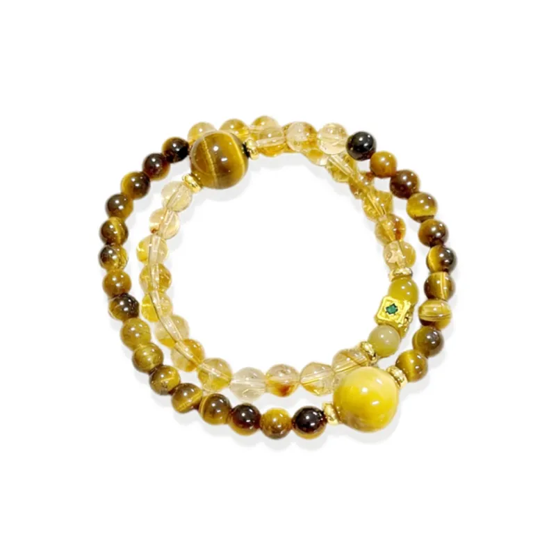 JIACUIYUN Tiger's Eye Stone Bracelets Unisex-0