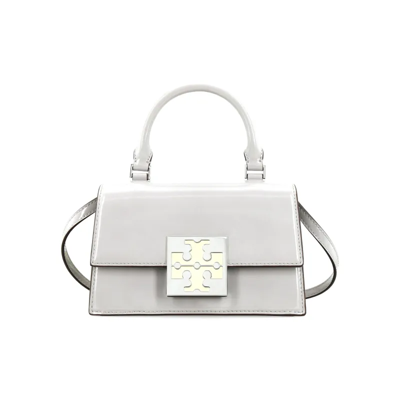 TORY BURCH BON BON Cow Leather Shoulder Bag Crossbody Bag Handbags Mini Women's Gray-0